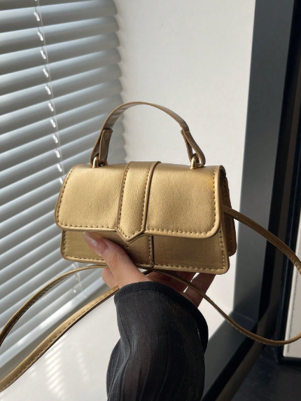 Mini Women's Handbag, Lightweight Portable Mini Tote Bag, New Summer 2025 Trending Flap Solid Color Small Bag, Shoulder Crossbody Bag